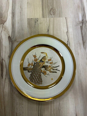 Vintage Japanese collectible plate, chokin art, collectible, limited edition
